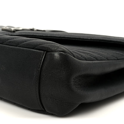 Saint Laurent Sheepskin Matelasse Chevron Monogram Large College Satchel Black 11 of 11