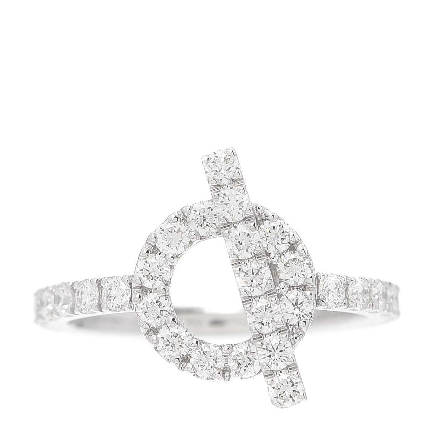 18K White Gold Diamond Finesse Ring 53 6.25