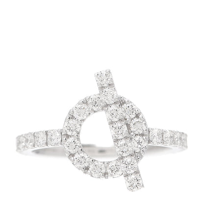 Hermes 18K White Gold Diamond Finesse Ring 53 6.25 1 of 6