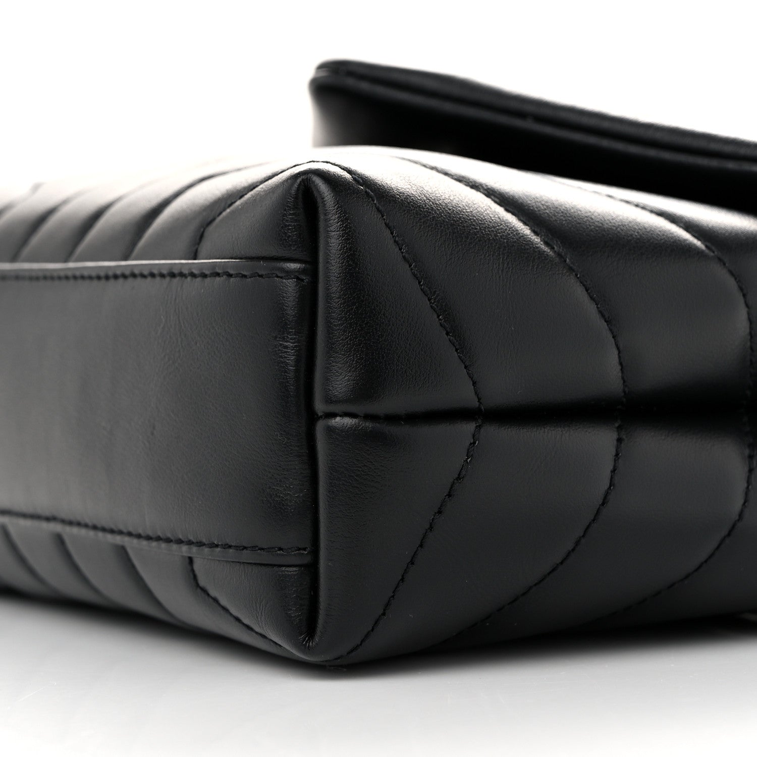Saint Laurent Calfskin Y Quilted Monogram Monochrome Toy Loulou Crossbody Bag Black 10 of 11