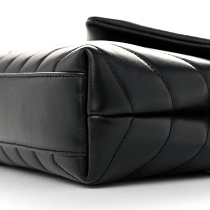 Saint Laurent Calfskin Y Quilted Monogram Monochrome Toy Loulou Crossbody Bag Black 10 of 11