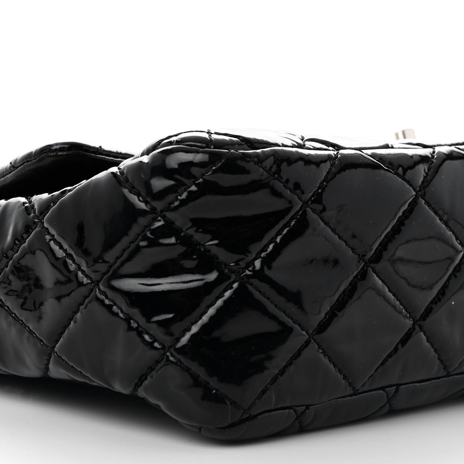 Chanel Patent Quilted Jumbo Single Flap Black 9 of 13