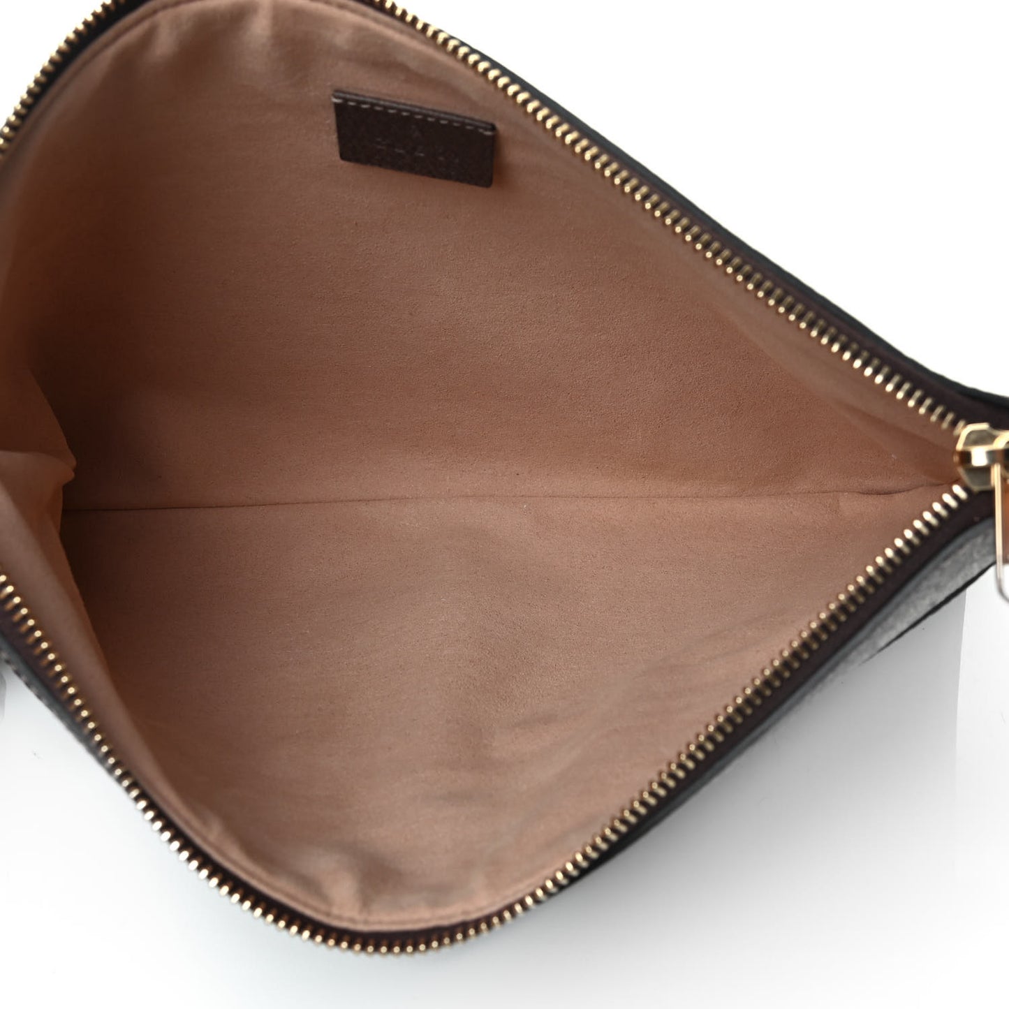 GG Supreme Monogram Large Ophidia Pouch Clutch Brown