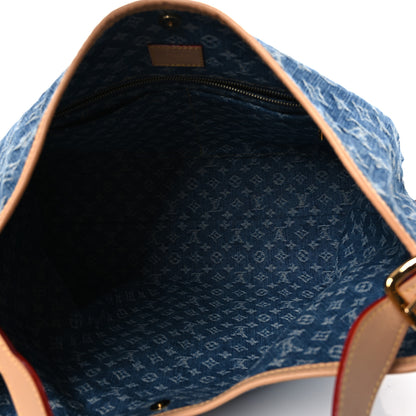 Louis Vuitton Monogram Denim CarryAll MM Blue 5 of 9