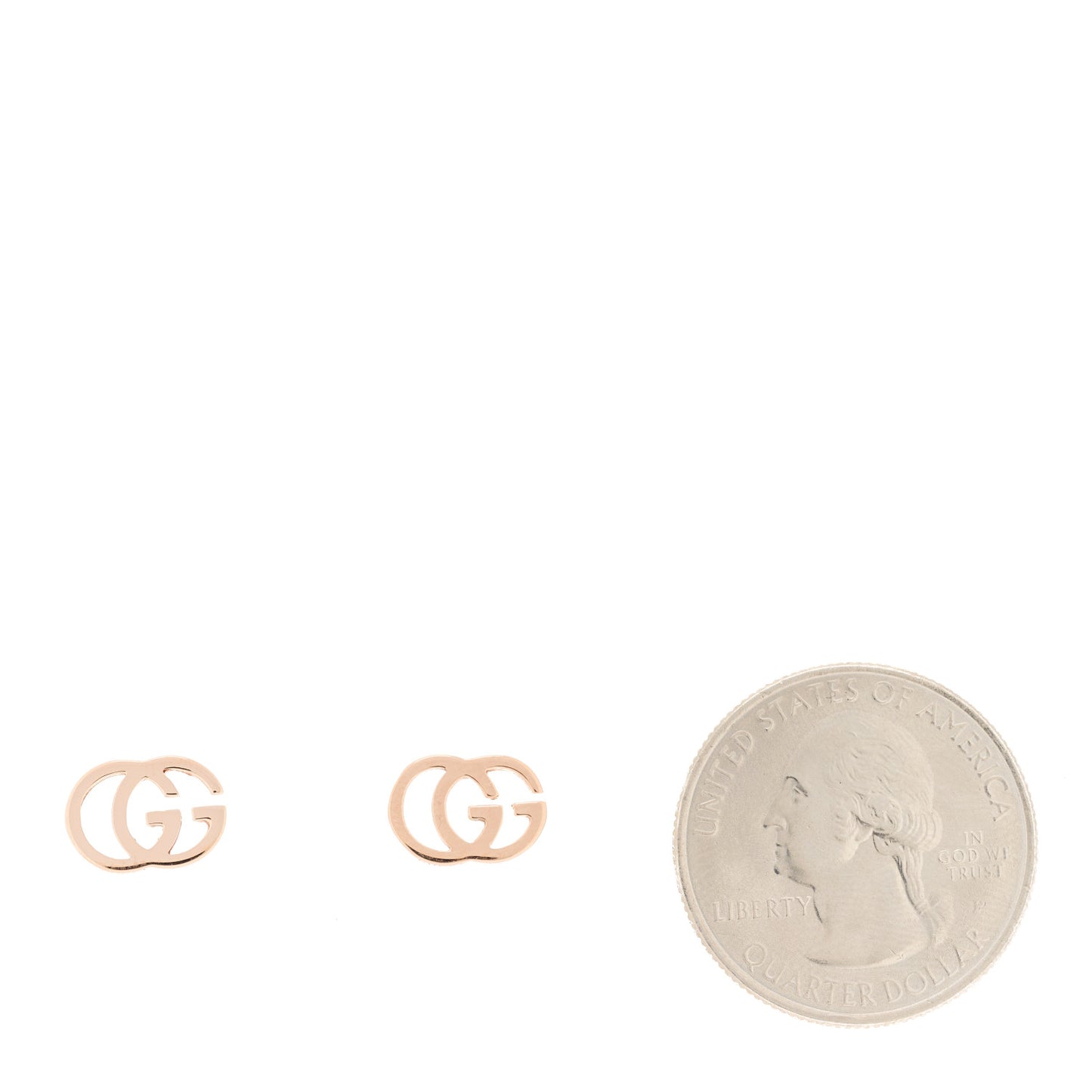 18K Rose Gold GG Tissue Stud Earrings