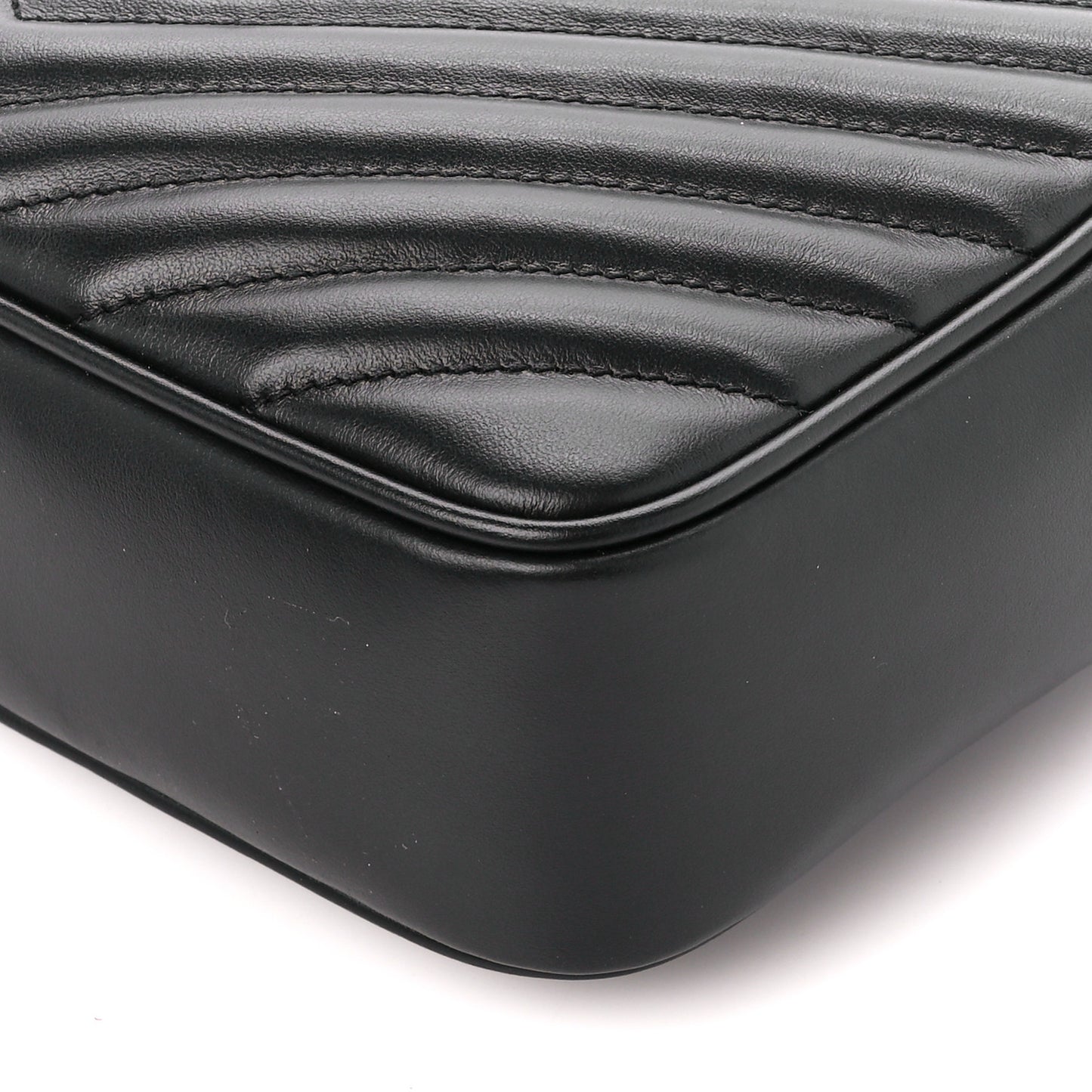 Calfskin Matelasse Monogram Monochrome Lou Camera Bag Black