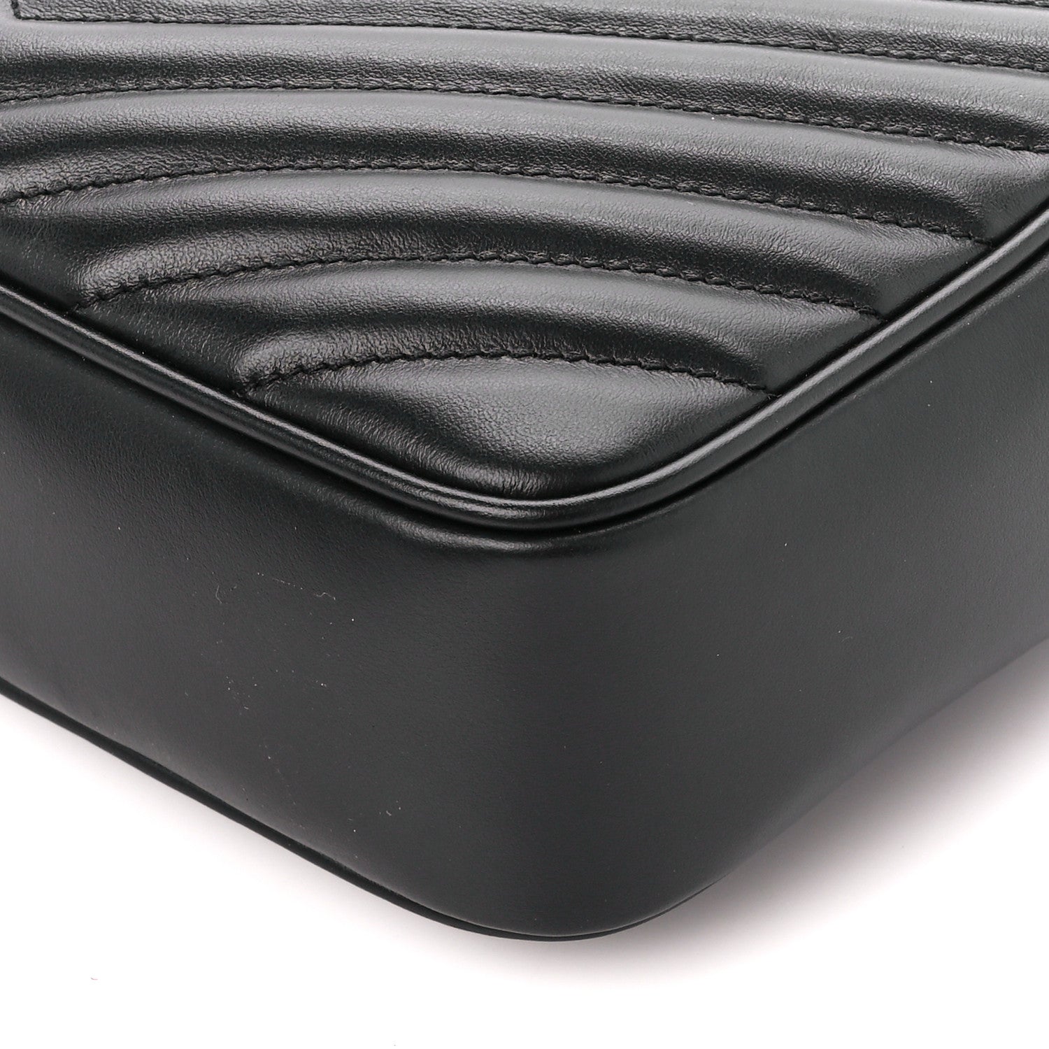 Saint Laurent Calfskin Matelasse Monogram Monochrome Lou Camera Bag Black 10 of 10