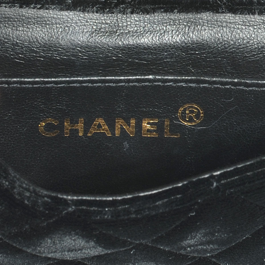 Velvet Mini Kelly Flap Black