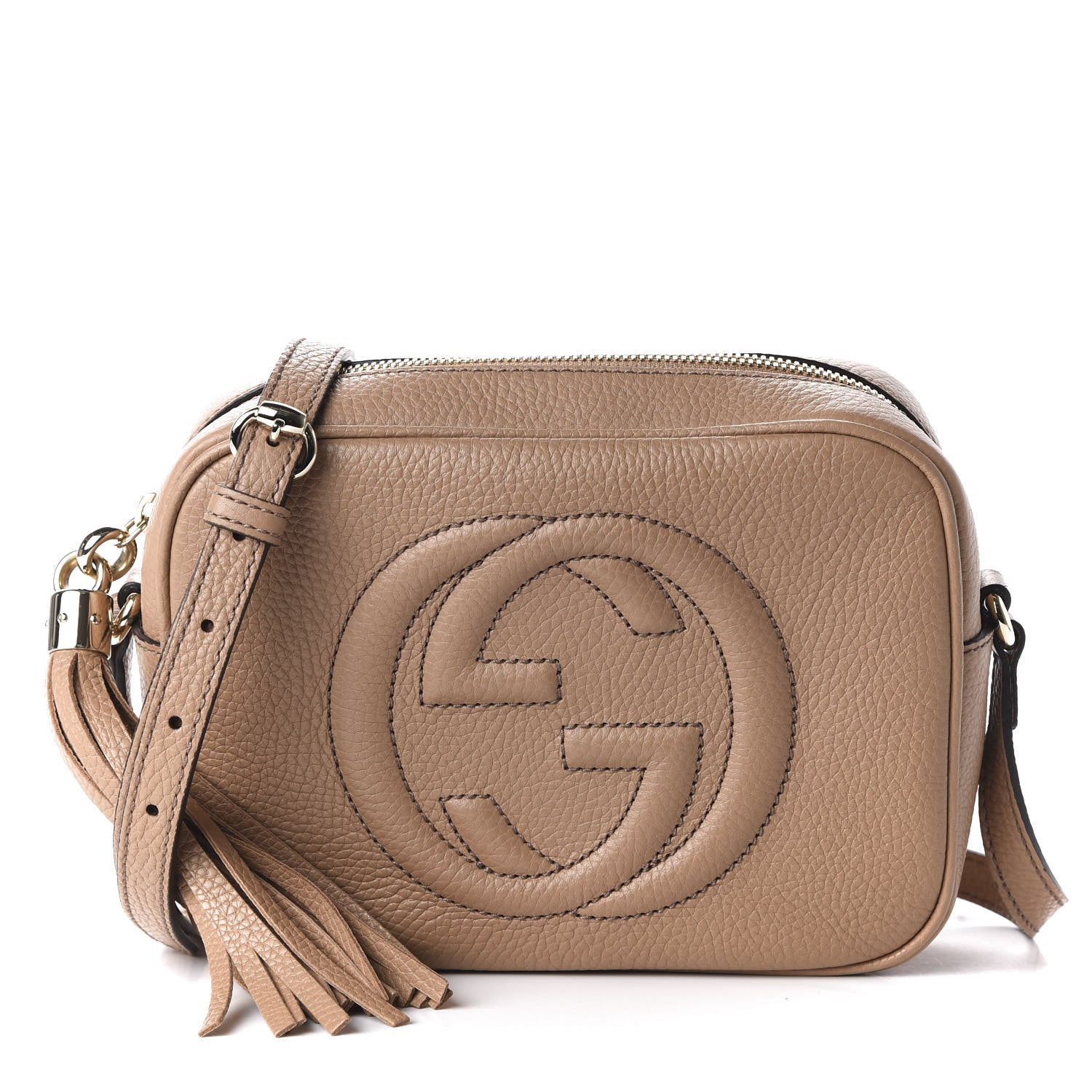 Gucci Pebbled Calfskin Small Soho Disco Bag Rose Beige 1 of 11