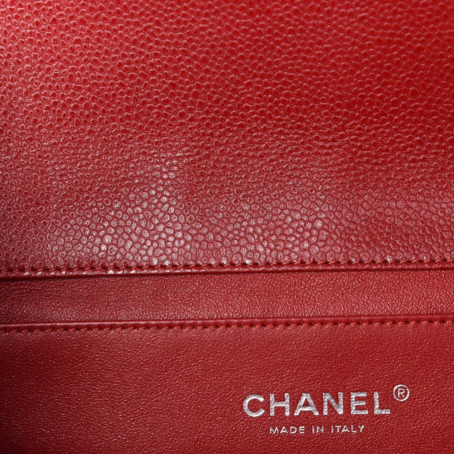 Chanel Caviar Quilted Clutch With Chain Flap Dark Red 8 of 11