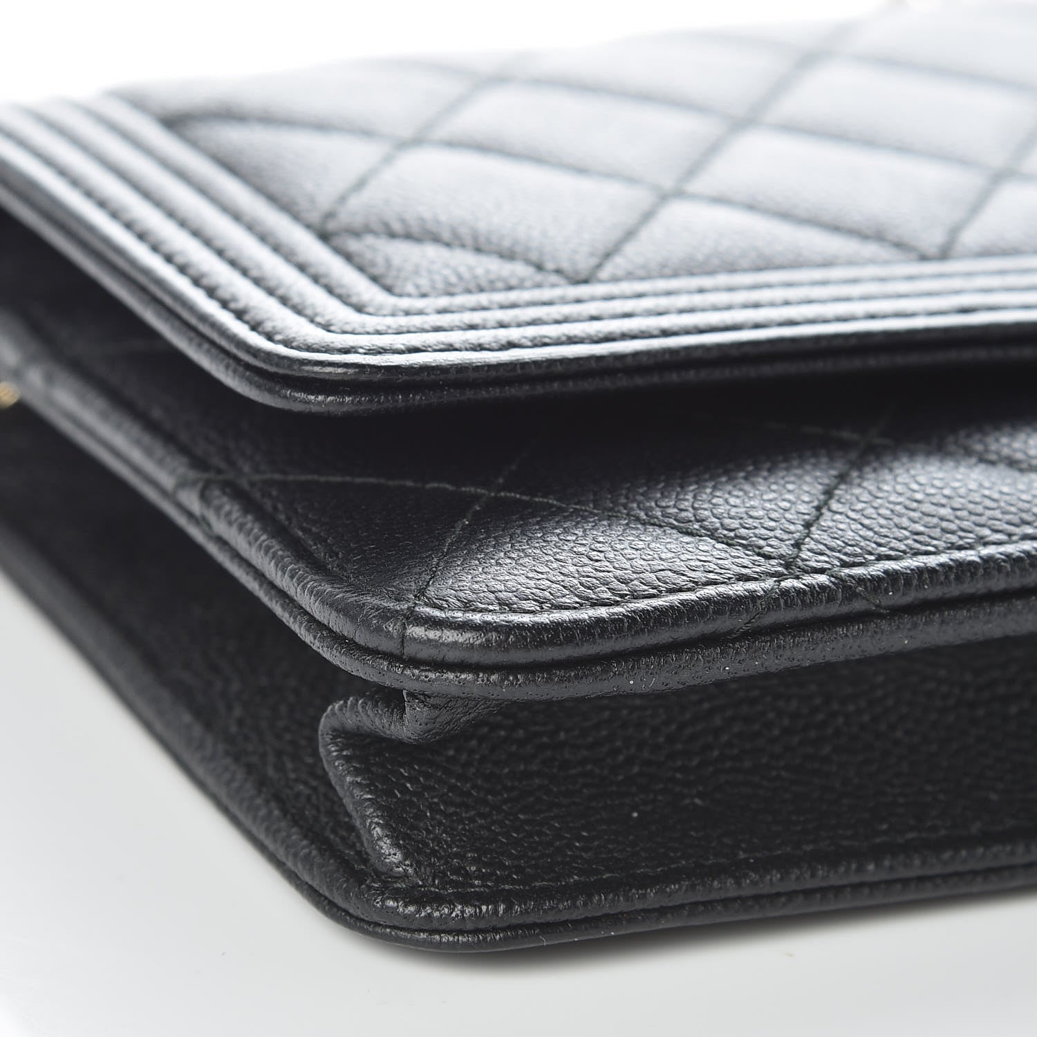 Chanel Caviar Quilted Boy Wallet On Chain WOC Black 9 of 13
