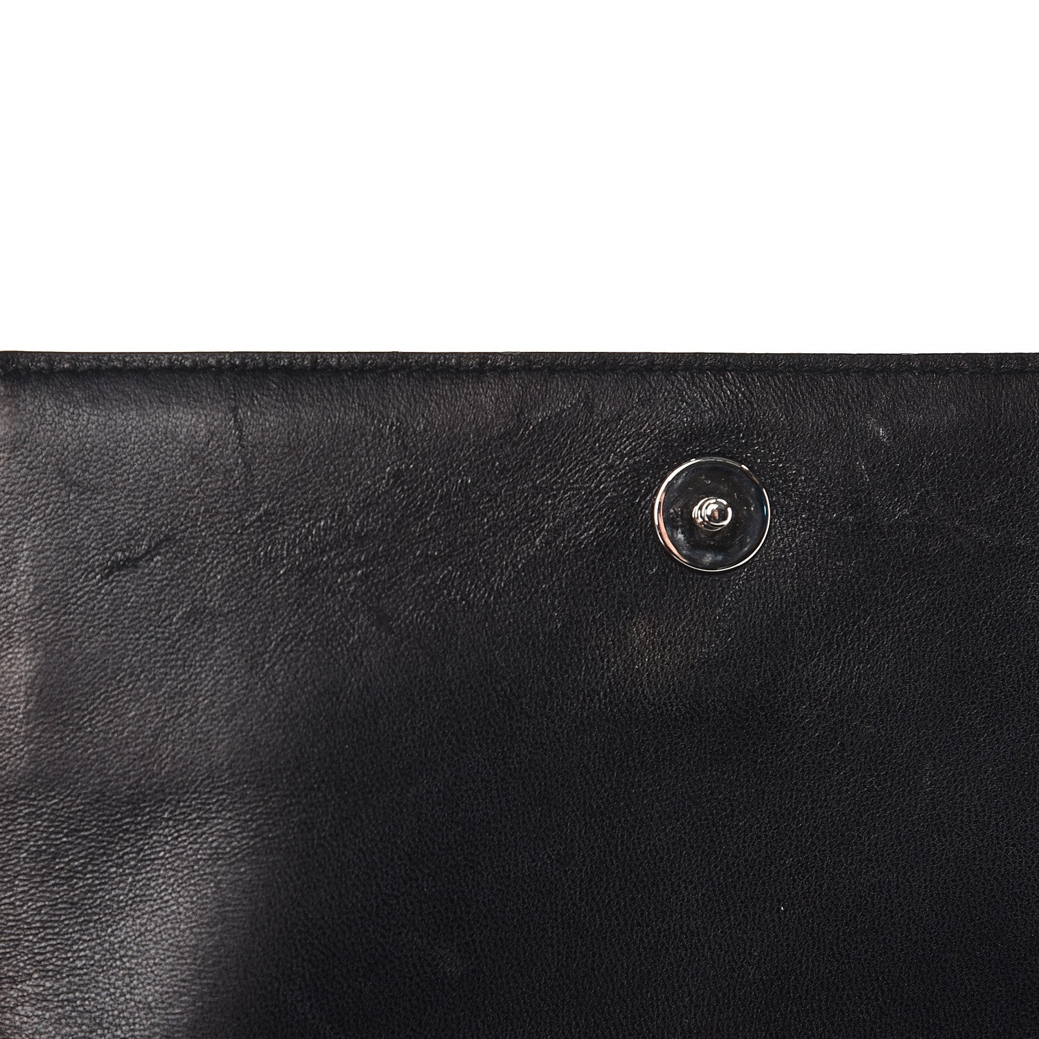 Christian Dior Grained Calfskin Diorama Wallet on Chain Pouch Black 8 of 8
