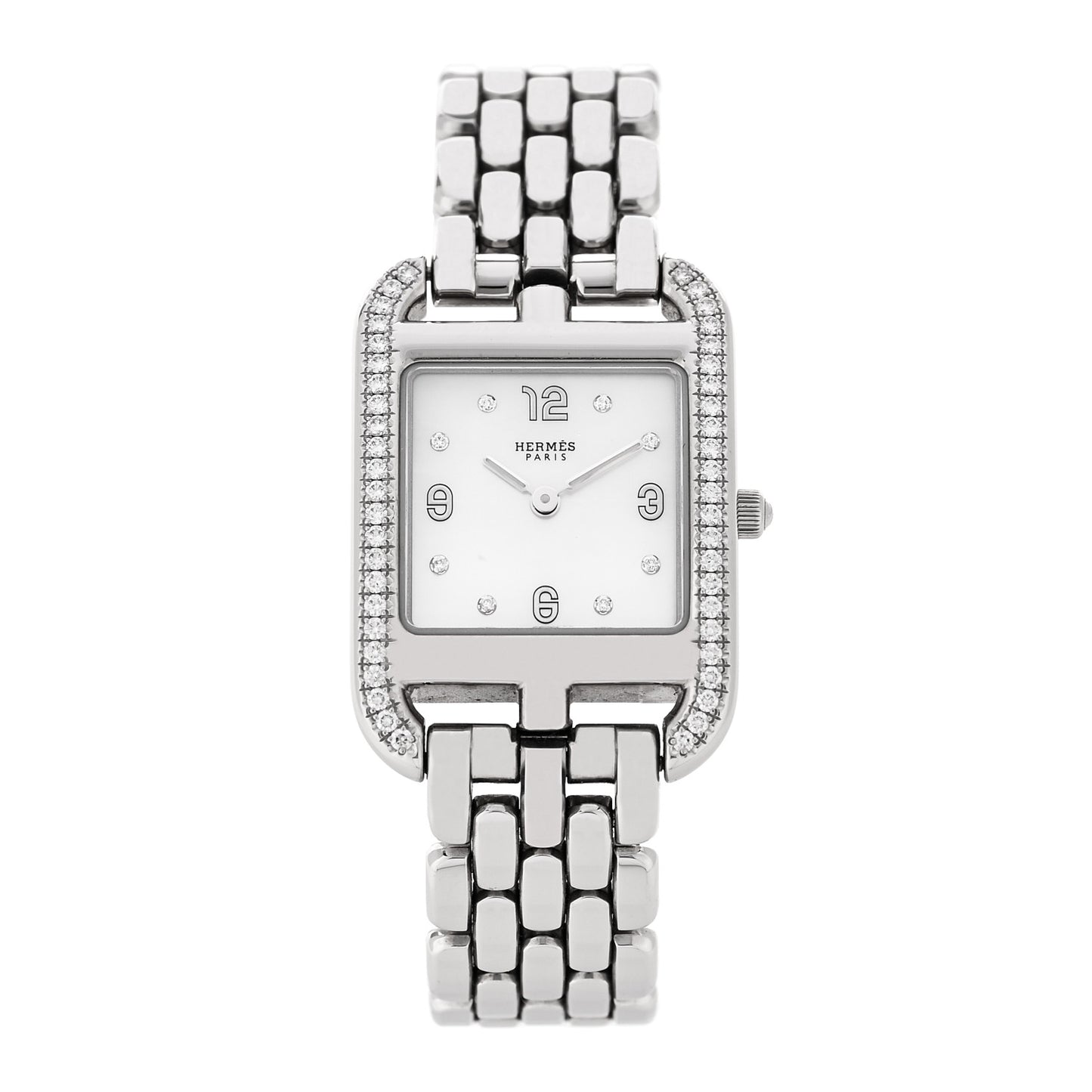 Stainless Steel Diamond Bezel Mother of Pearl 23mm Cape Cod Quartz Watch