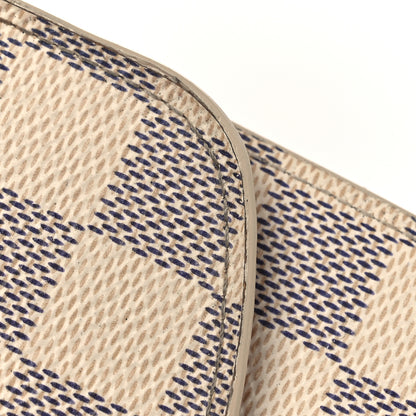 Louis Vuitton Damier Azur Emilie Wallet Rose Ballerine 10 of 12