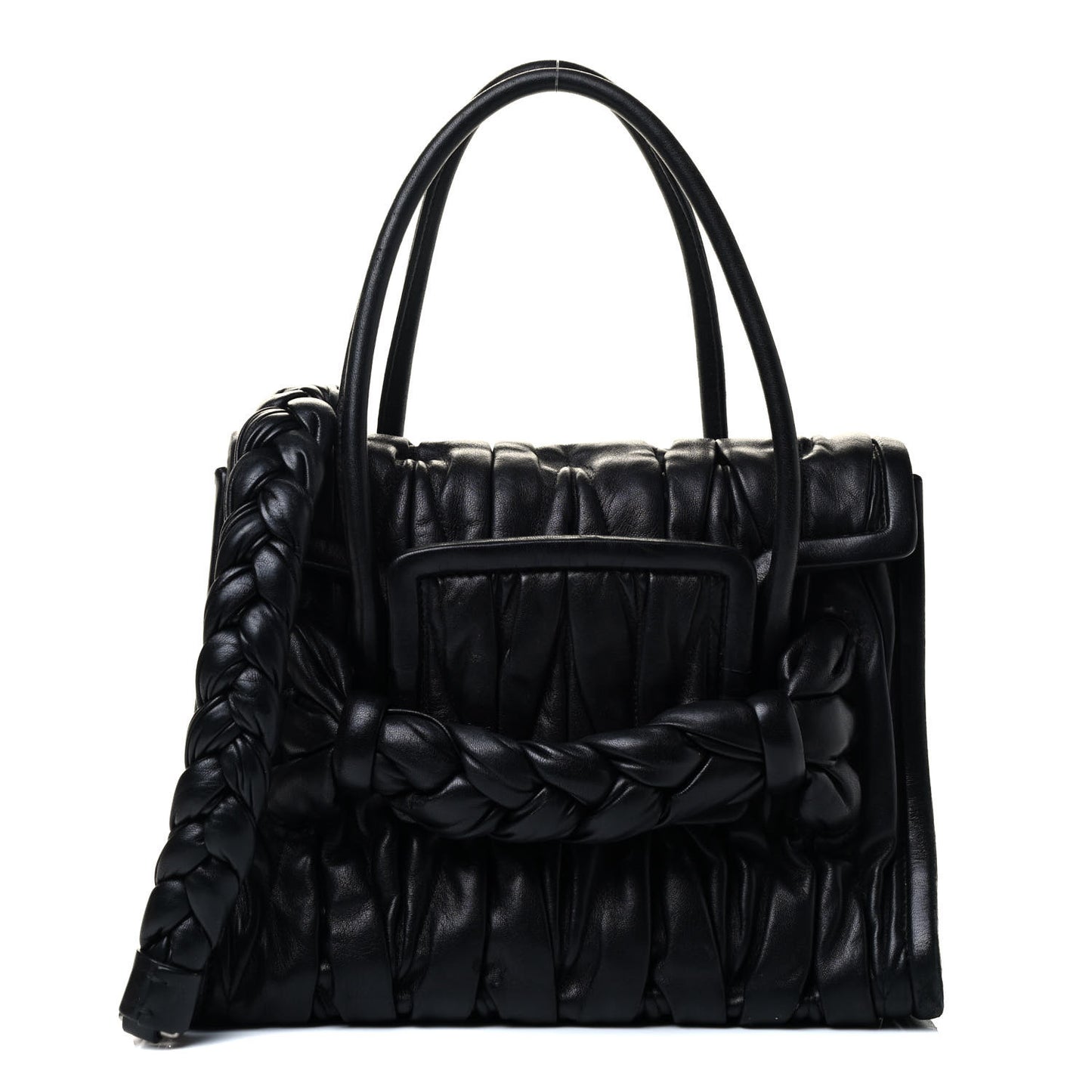 Nappa Matelasse Top Handle Tote Black