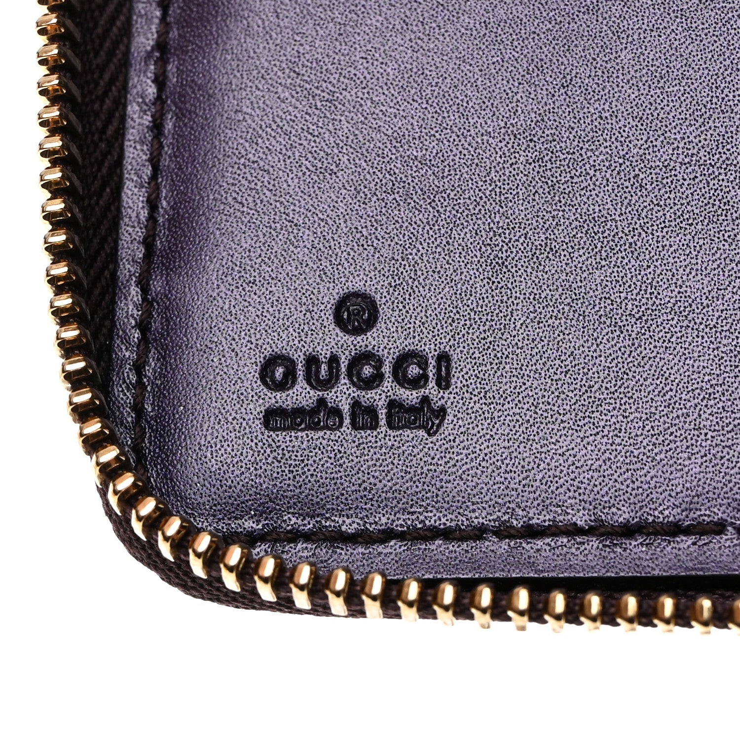 Gucci Shine Microguccissima Zip Around Organizer Wallet Melanzana 6 of 8