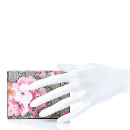 Gucci GG Supreme Monogram Blooms Card Case Beige Multicolor Dry Rose 2 of 8