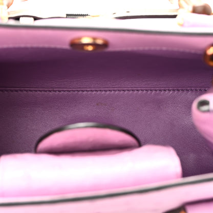 Gucci Ostrich Web Mini Diana Tote Bag Purple 5 of 9