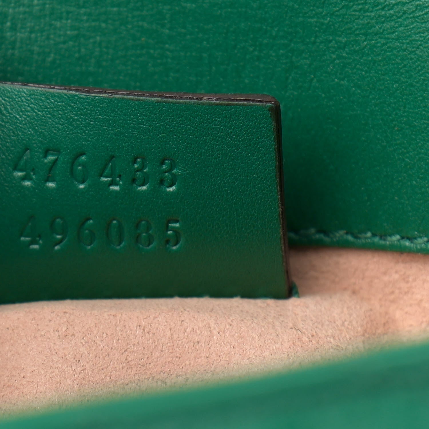 Gucci Calfskin Matelasse Super Mini GG Marmont Shoulder Bag Emerald Green 7 of 10