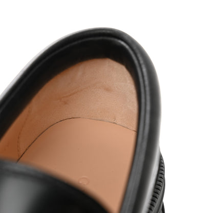 Gucci Magnum Calfskin Nappa Samoa Womens Horsebit Platform Chunky Lug Sole 40mm Loafers 37 Black 8 of 11