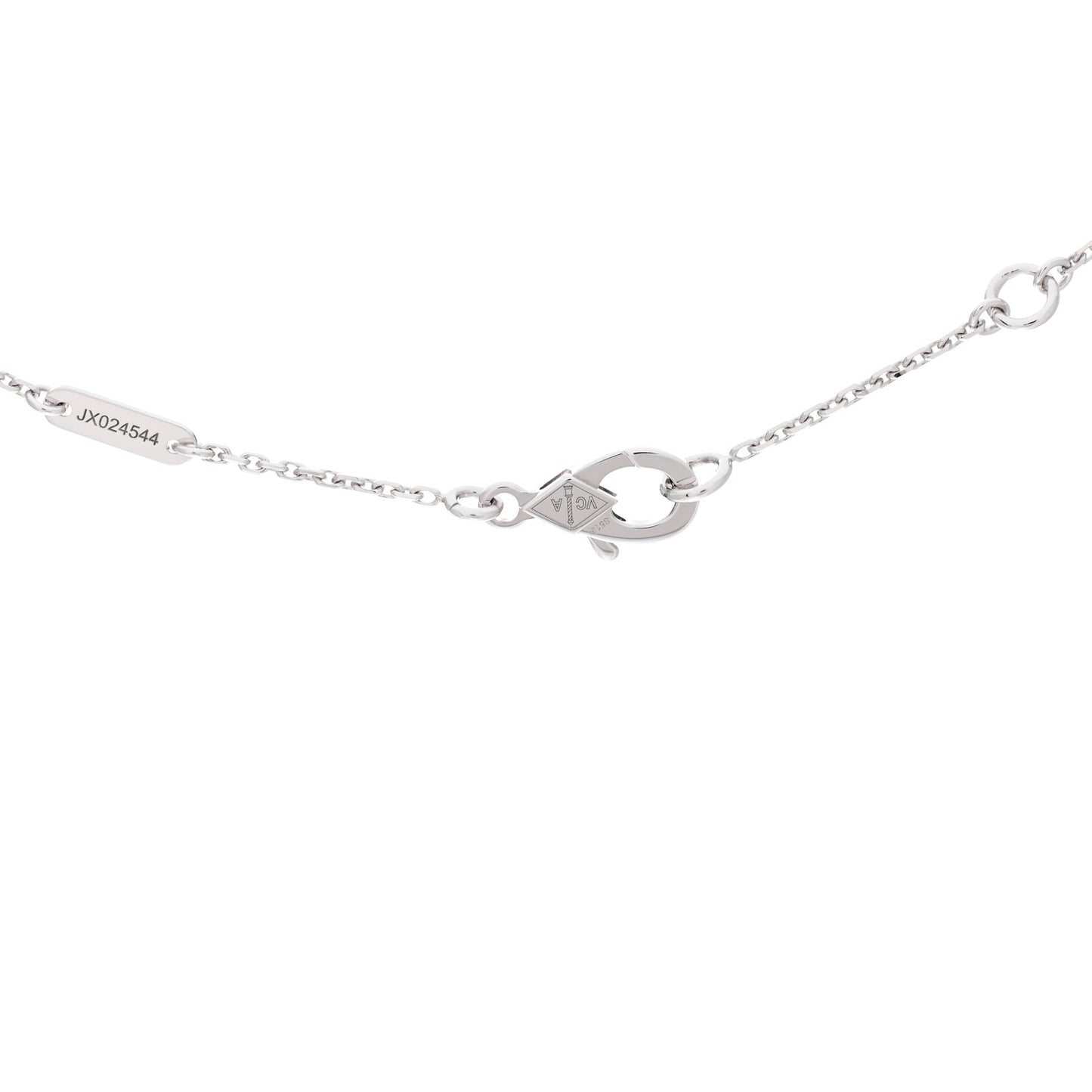 18K White Gold Diamond Socrate One Flower Pendant Necklace
