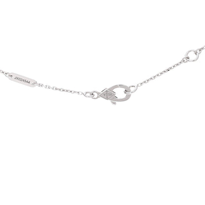 Van Cleef & Arpels 18K White Gold Diamond Socrate One Flower Pendant Necklace 5 of 7