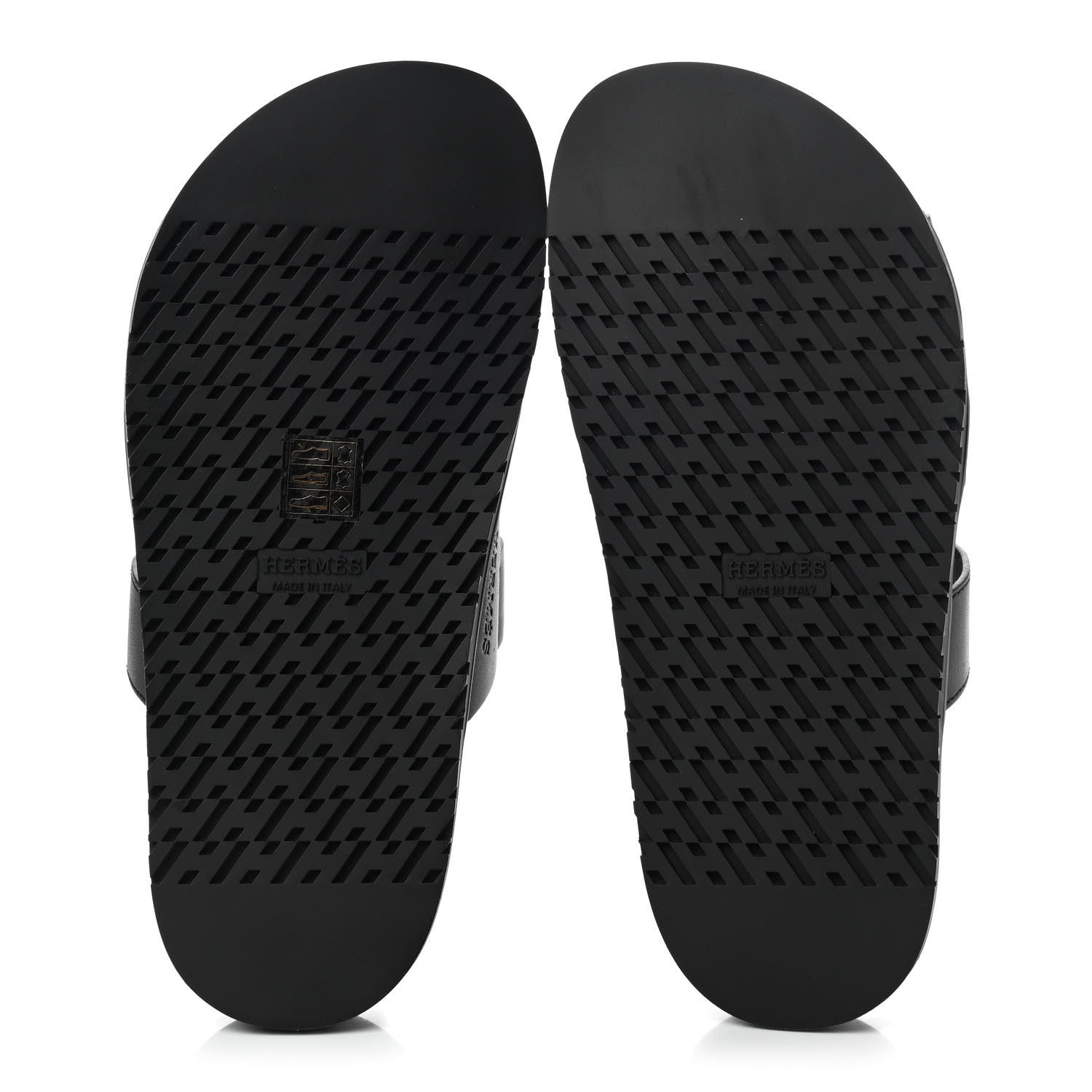 Hermes Calfskin Womens Chypre Sandals 37 Black 5 of 8