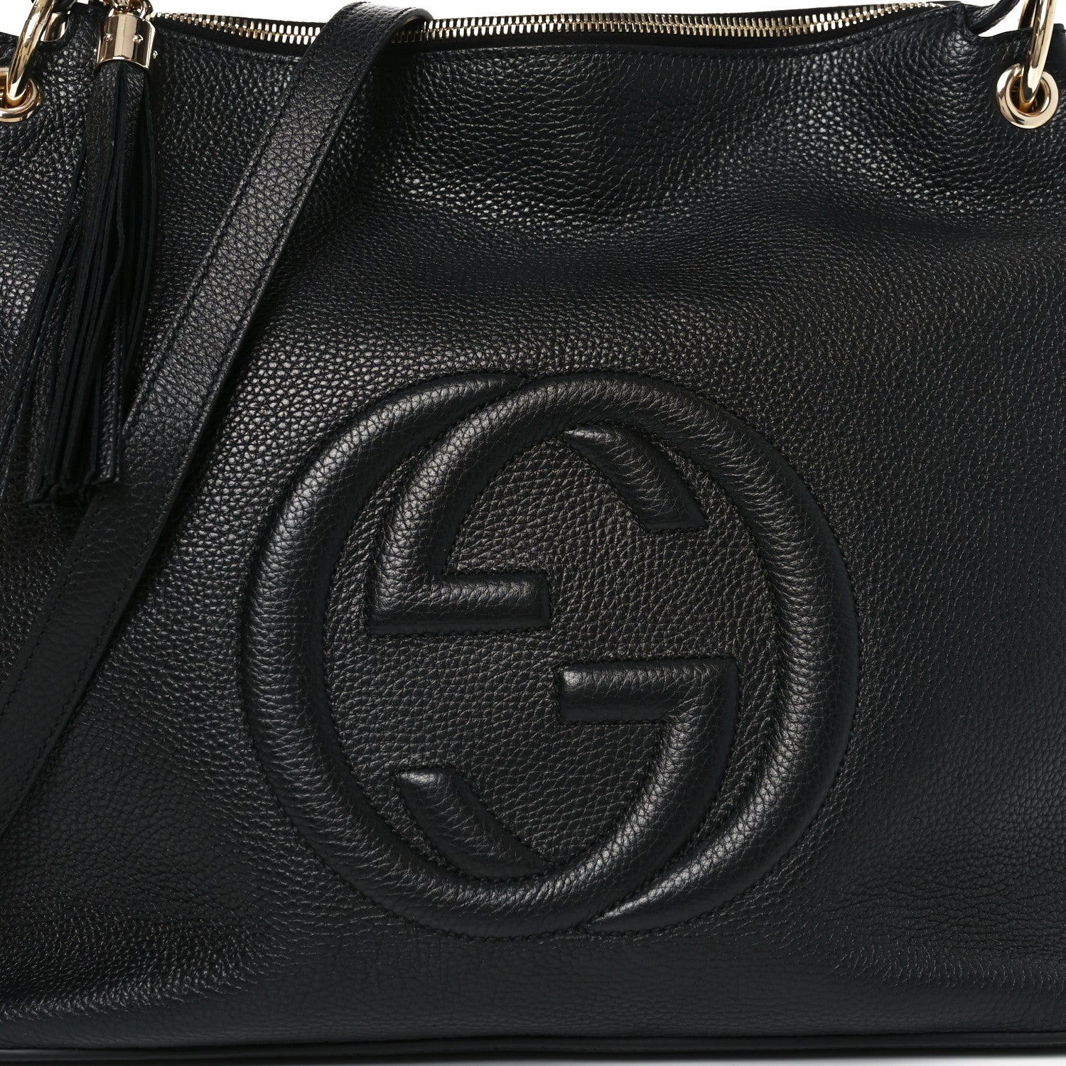 Gucci Pebbled Calfskin Large Soho Hobo Black 8 of 10