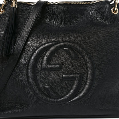 Gucci Pebbled Calfskin Large Soho Hobo Black 8 of 10