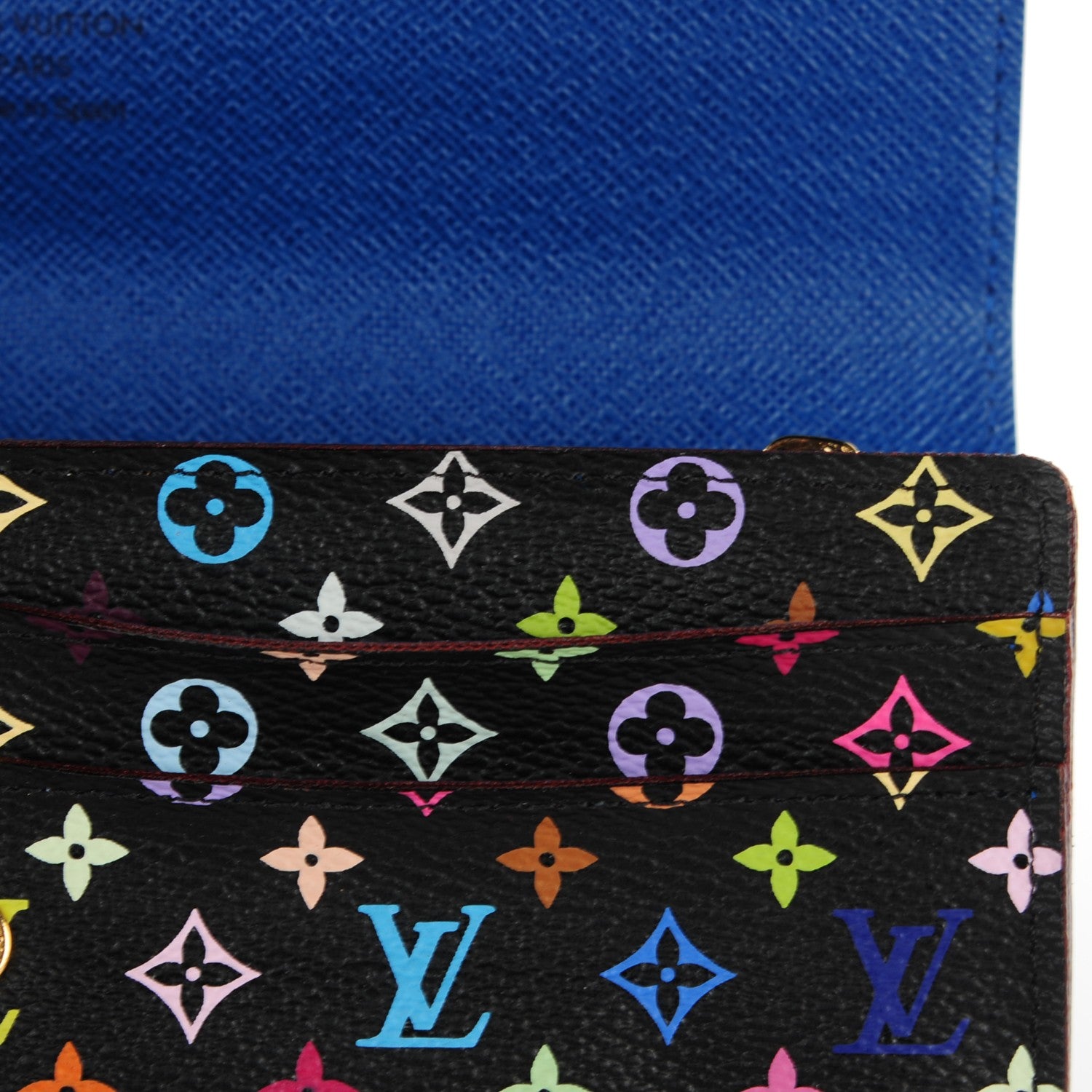 Louis Vuitton Monogram Multicolor Sarah Wallet Black Bleuet 2 of 11