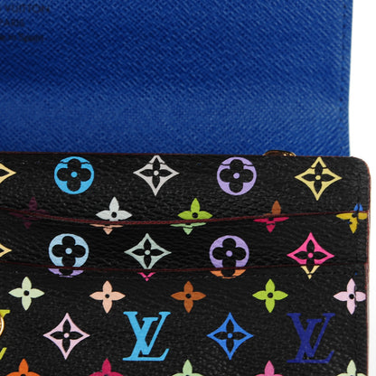 Louis Vuitton Monogram Multicolor Sarah Wallet Black Bleuet 2 of 11