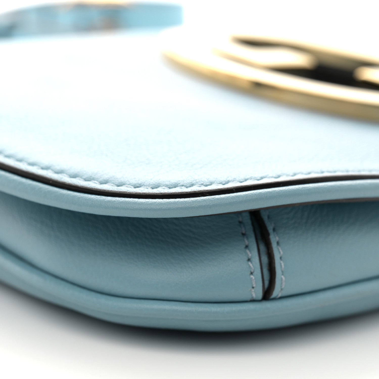 Gucci Roxy Calfskin Blondie Chain Shoulder Flap Bag Cloudy Blue 9 of 12