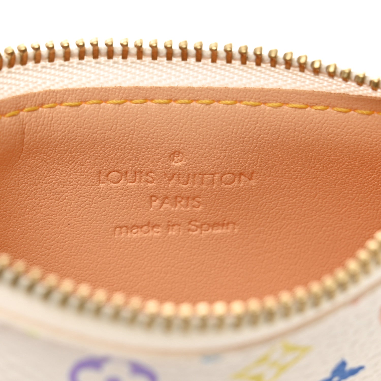 Louis Vuitton Monogram Multicolor Key Pouch White 6 of 7