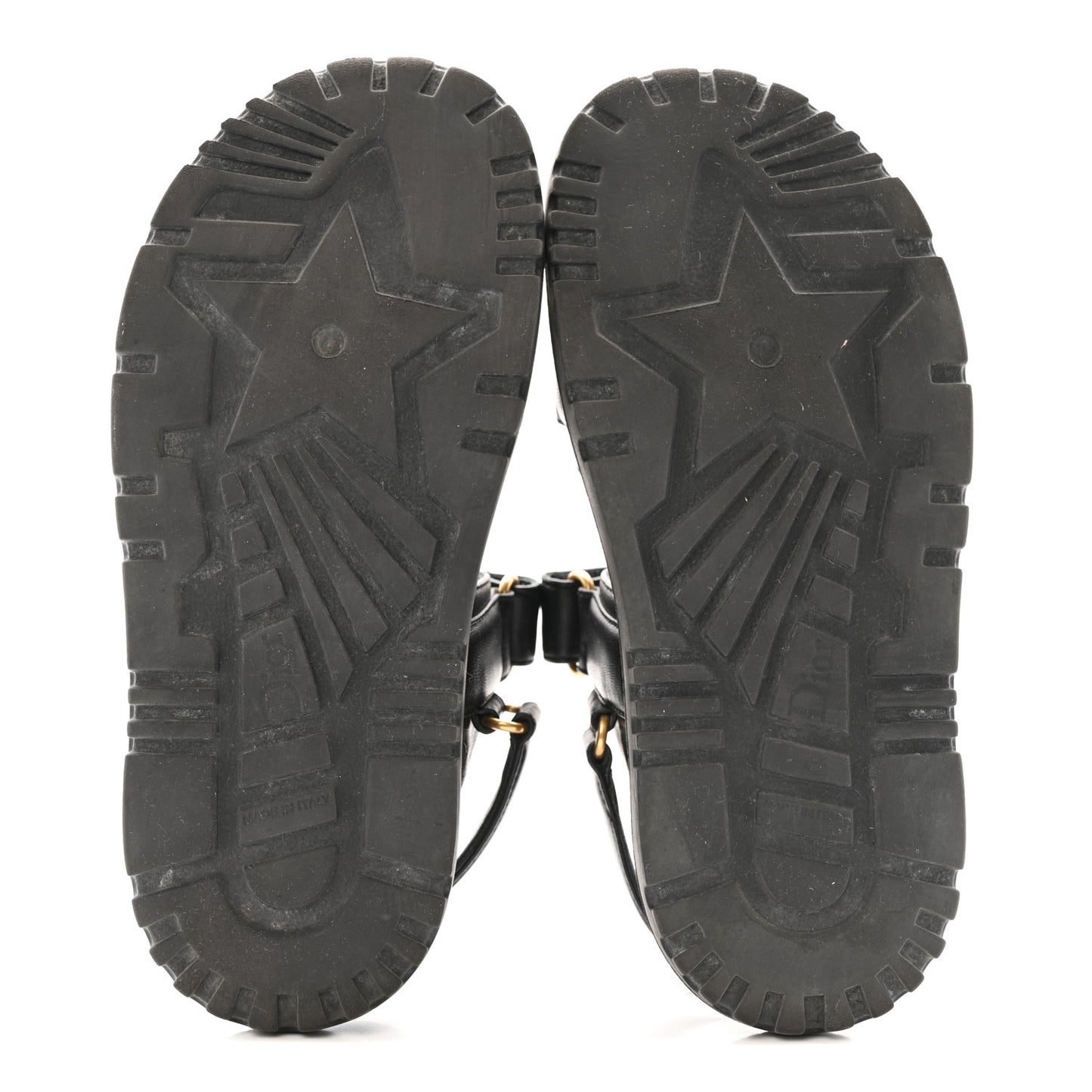 Lambskin Dioract 10mm Sandals 36.5 Black