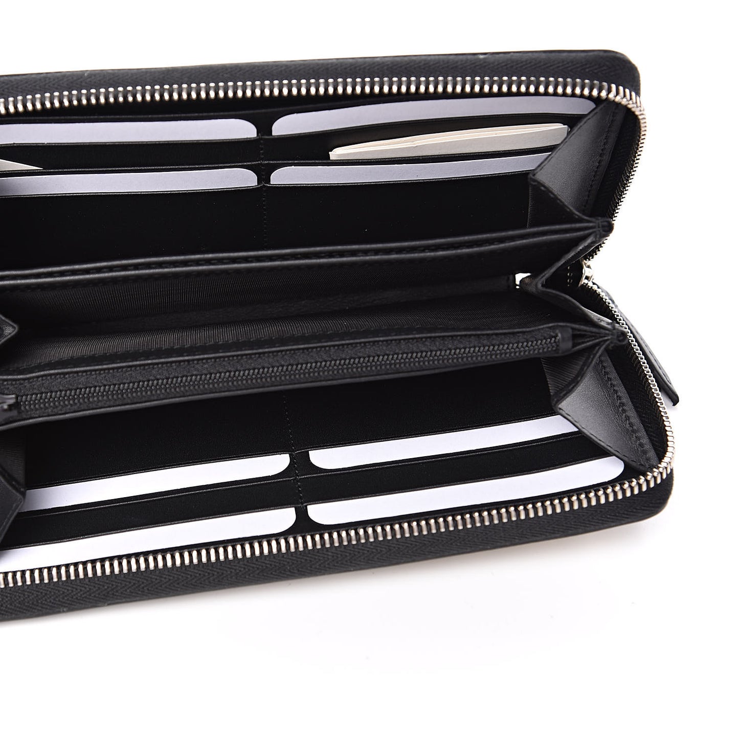 X SEGA Calfskin GUCCY Stars Zip Around Wallet Black Gold