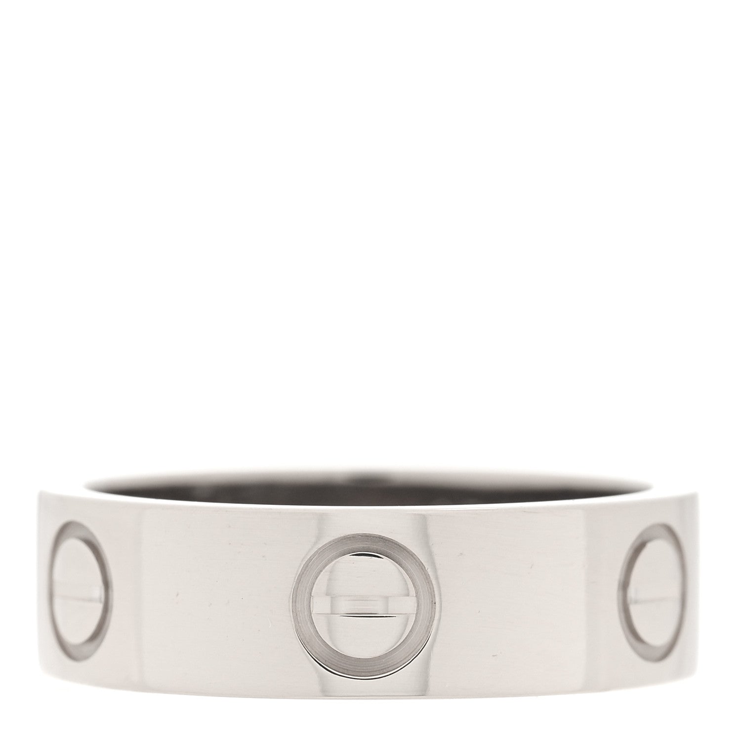 Cartier 18K White Gold 5.5mm LOVE Ring 51 5.75 1 of 4