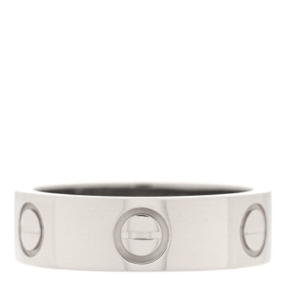 Cartier 18K White Gold 5.5mm LOVE Ring 51 5.75 1 of 4