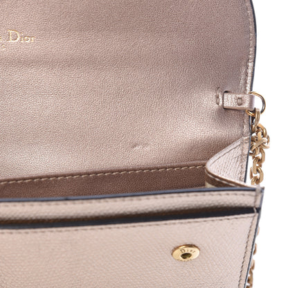 Christian Dior Metallic Calfskin Saddle Chain Wallet Gold 9 of 14