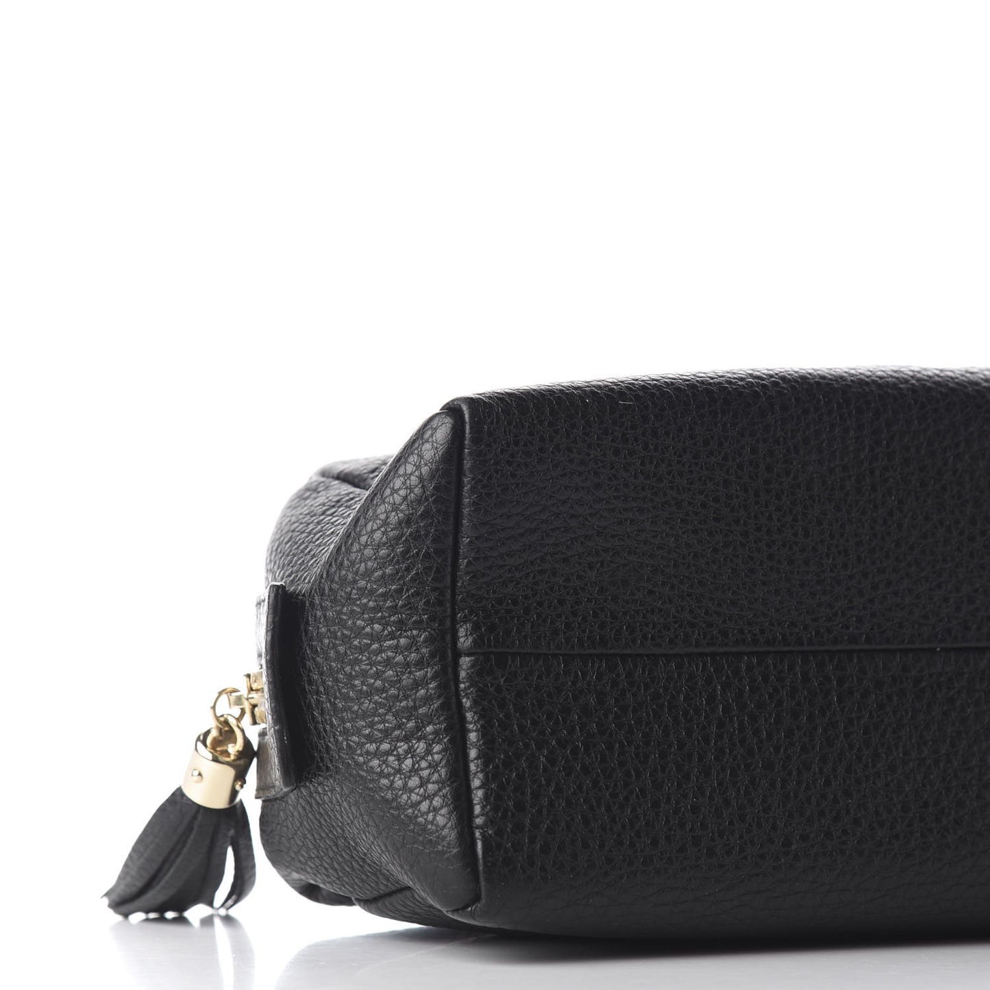 Pebbled Calfskin Large Soho Cosmetic Case Black