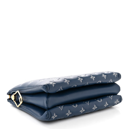 Louis Vuitton Lambskin Embossed Monogram Coussin PM Denim Blue 4 of 10