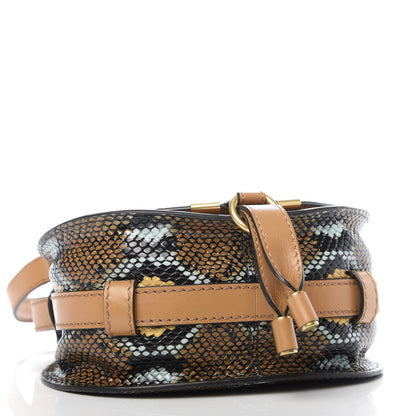 Chloe Python Calfskin Embossed Mini Marcie Round Crossbody Bag Multicolor 4 of 8