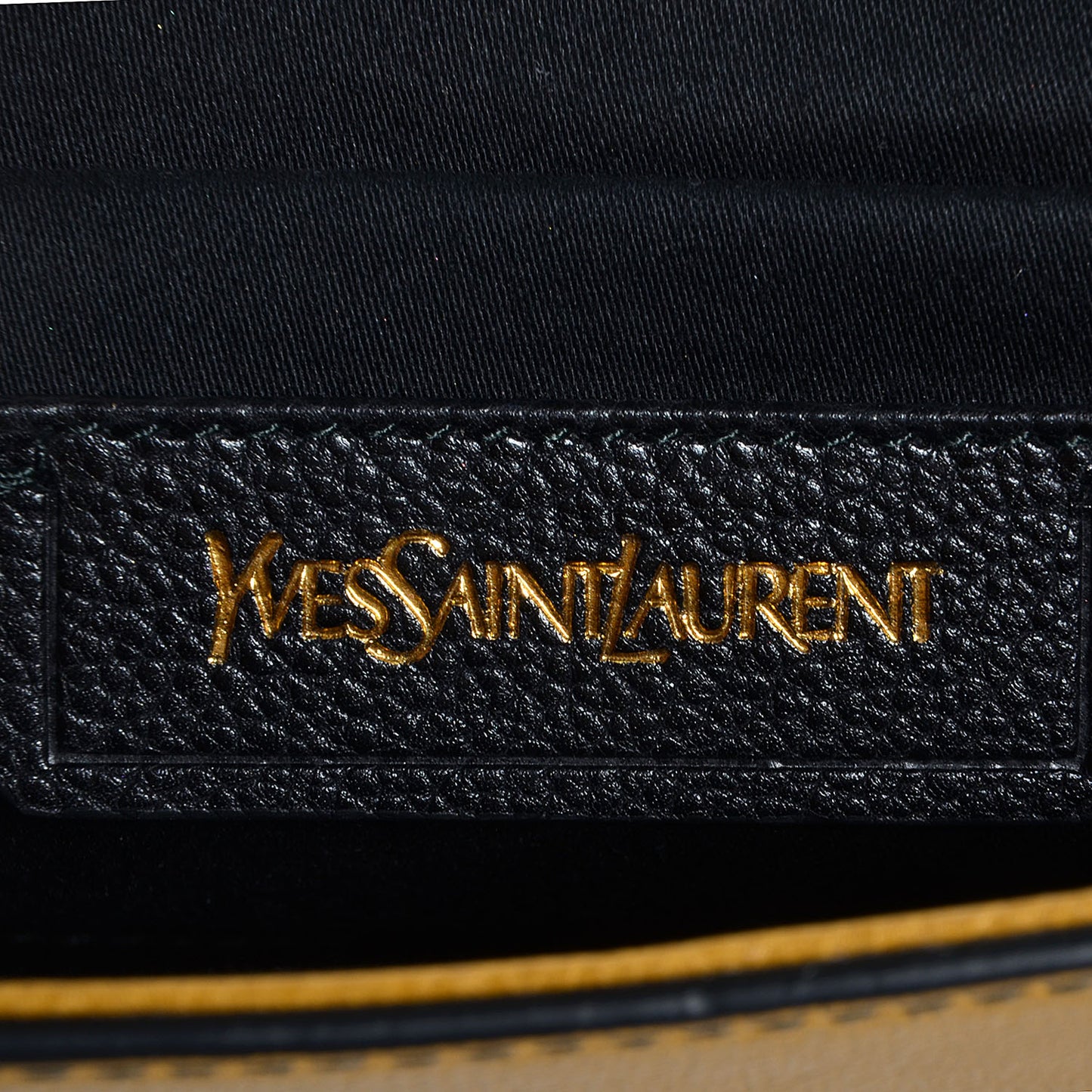 Calfskin ChYc Bi-Color Clutch Saffron Black