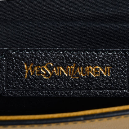 Saint Laurent Calfskin ChYc Bi-Color Clutch Saffron Black 6 of 7