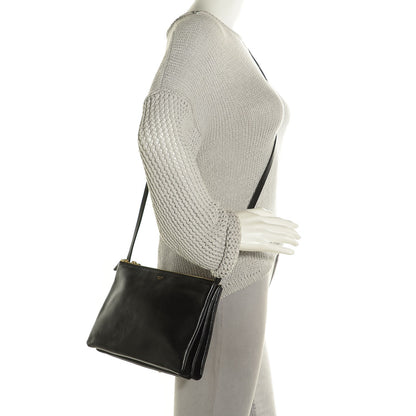 Celine Lambskin Large Trio Crossbody Bag Black 2 of 11