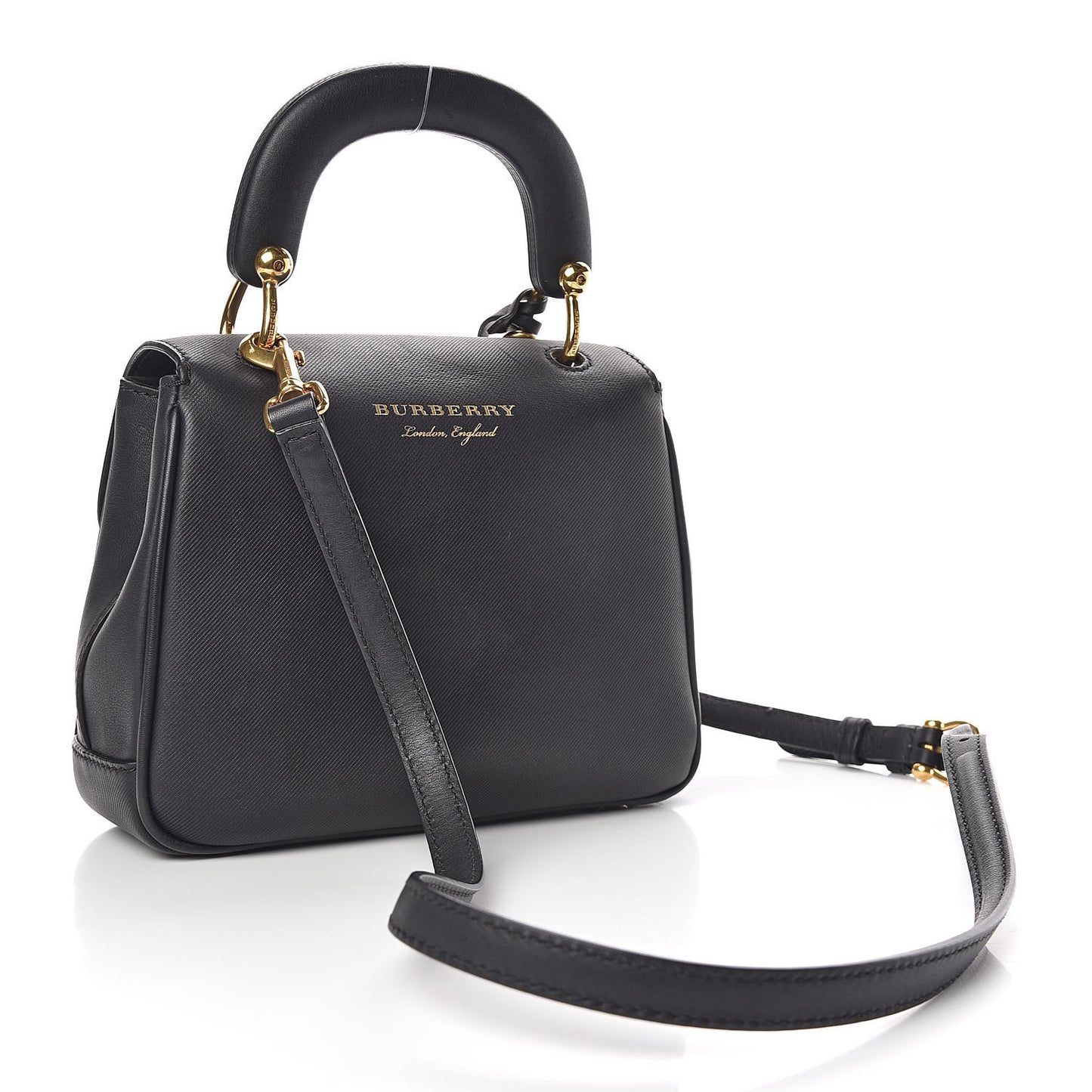 Trench Calfskin Small DK88 Top Handle Bag Black