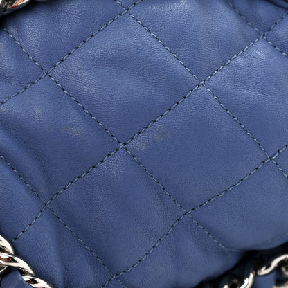 Chanel Washed Lambskin Chain Around Hobo Blue 12 of 14