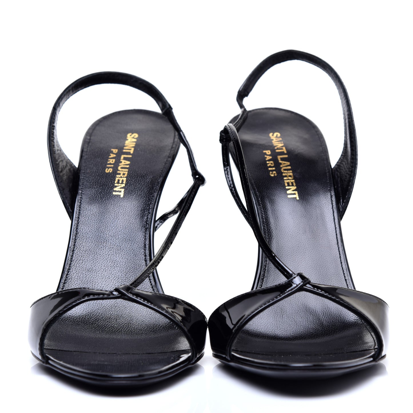 Patent Calfskin Anouk 110 Sandals 38.5 Black