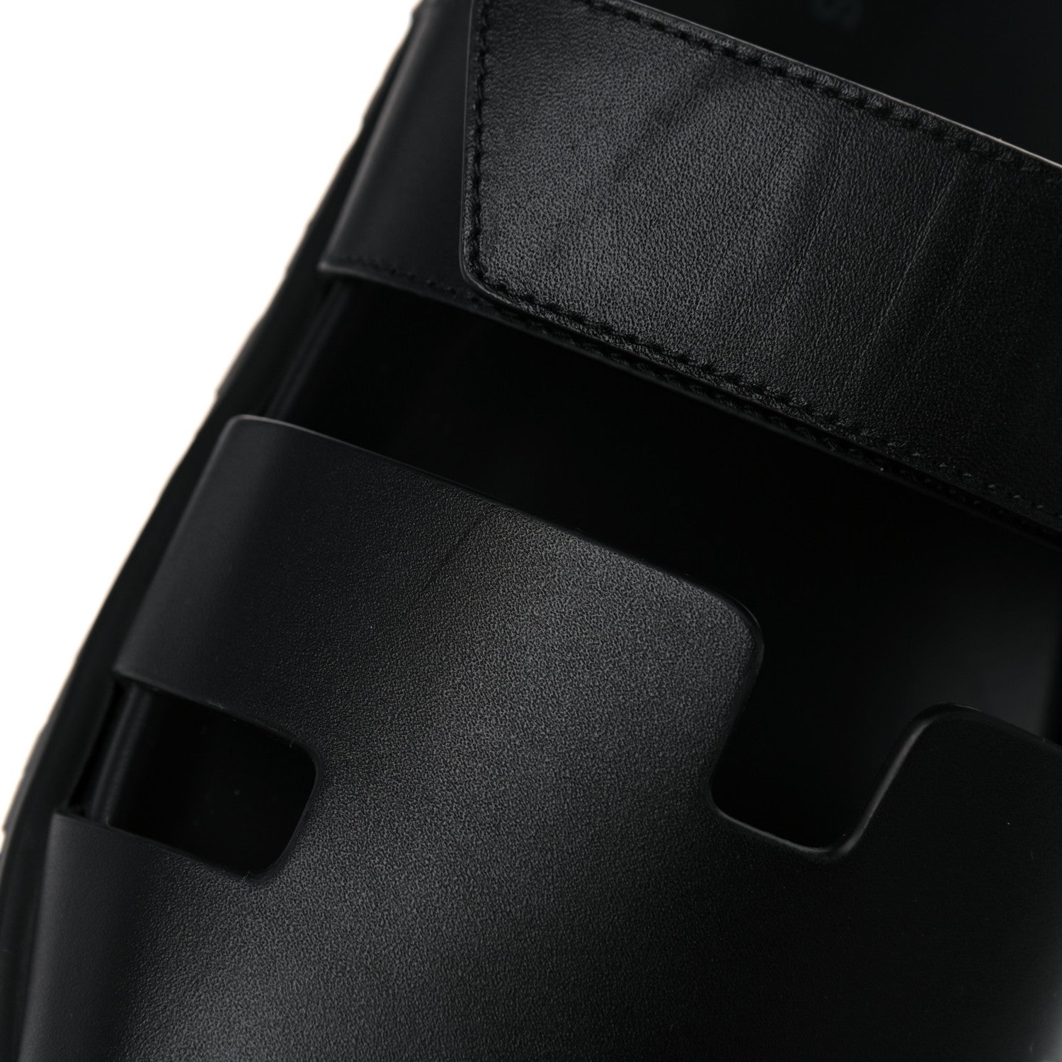 Hermes Calfskin Mens Chypre Sandals 41 Black 9 of 12