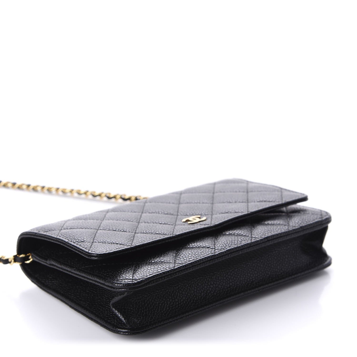 Chanel Caviar Quilted Wallet On Chain WOC Black 4 of 12