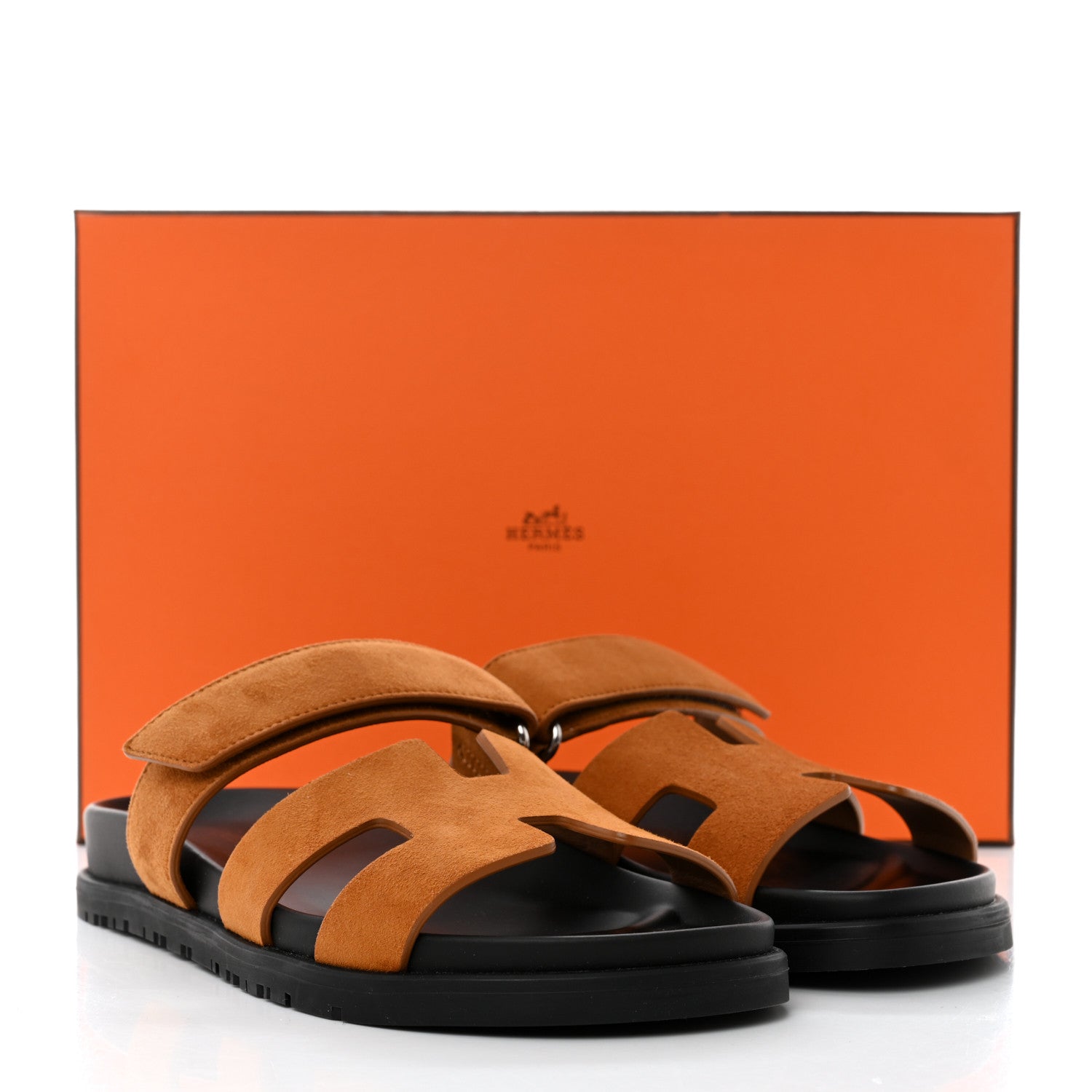 Hermes Suede Goatskin Womens Chypre Sandals 36.5 Naturel 9 of 9